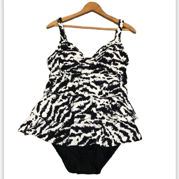 Women's Tummy Control Triple Tier Fauxkini